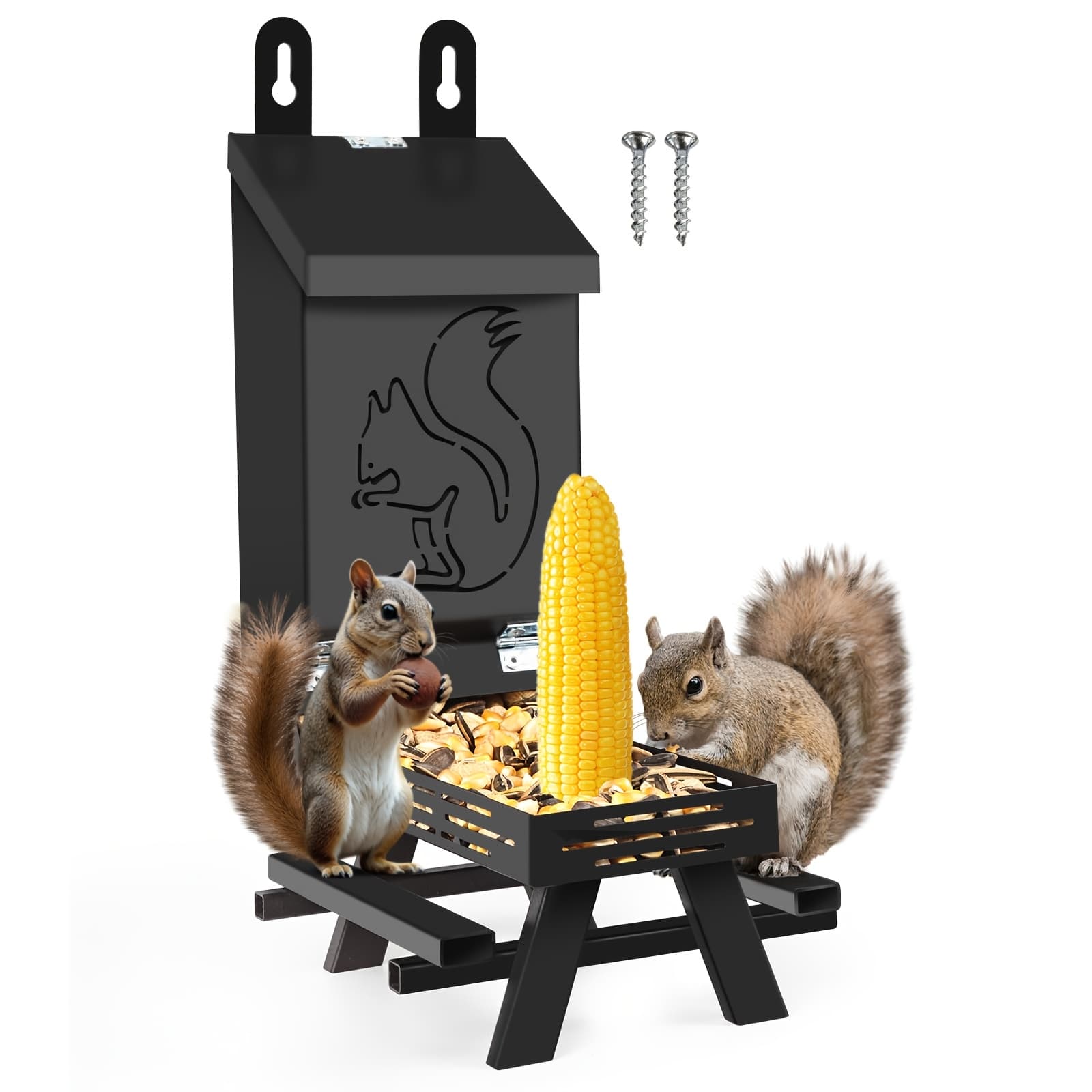 TEMU Outdoor Squirrel Feeder Designed Like A Picnic Table For , Featuring A Humorous Sturdier Than Wood