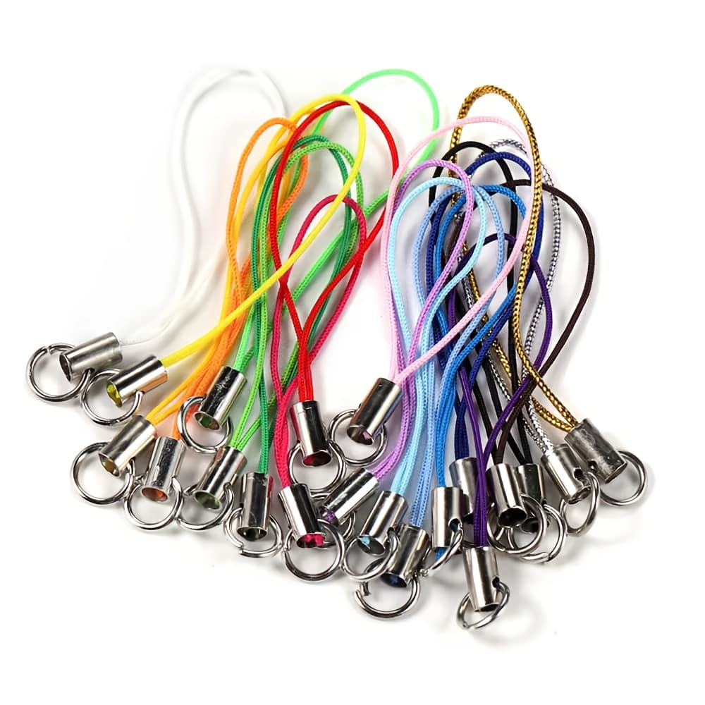 TEMU 300pcs Lanyard Strap Cords Lobster Clasp Rope Keychain Hooks Mobile Set Charms Keyring Pendant Key Ring Accessories