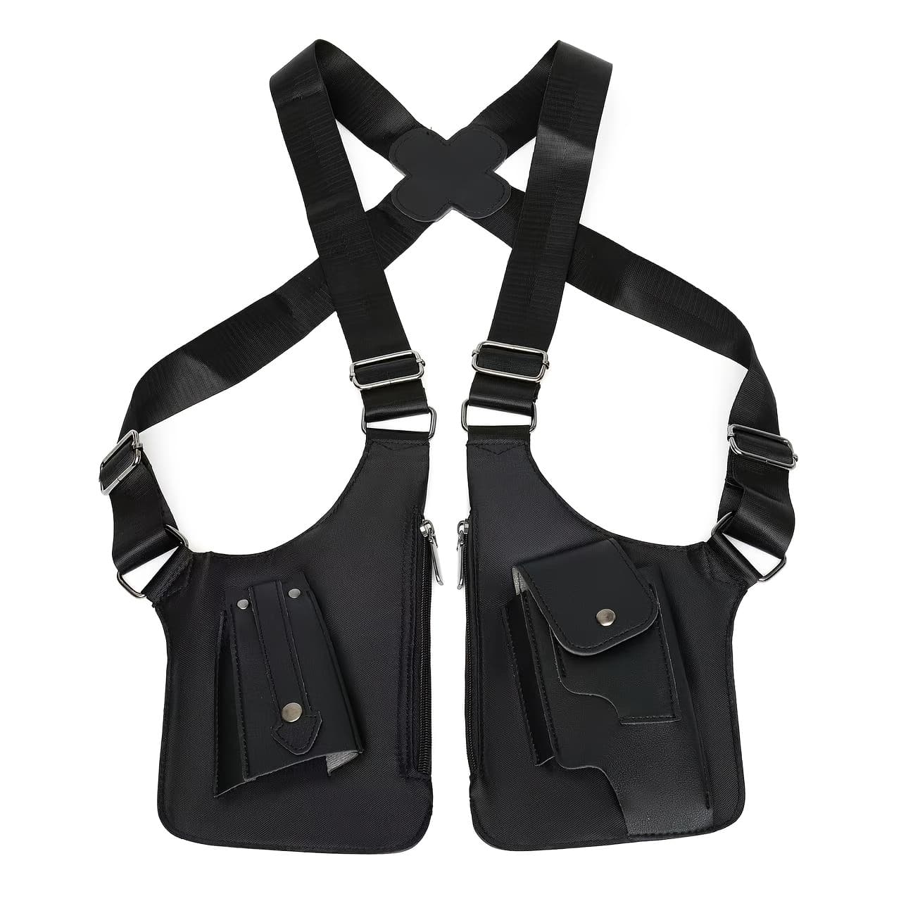 TEMU Sling Chest Bag, Multi-compartment Sling Bag, Men's Workwear Backpack, Zippered Bag For Small Tools, Keychain