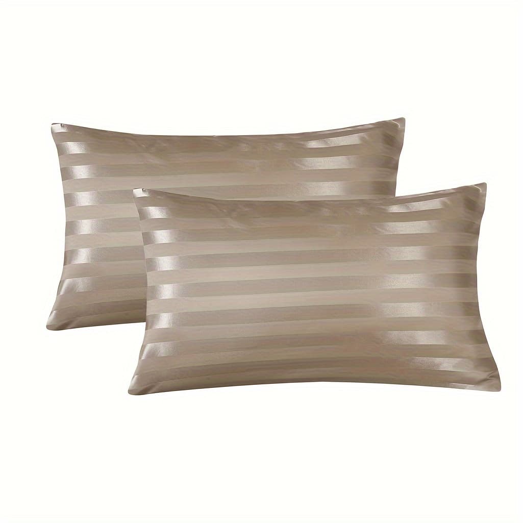TEMU Set Of 2 Covers For Hair And Skin - , Cooling, And Cozy - Bedroom Aesthetic With A Sophisticated, Feel (pillows Not Included)