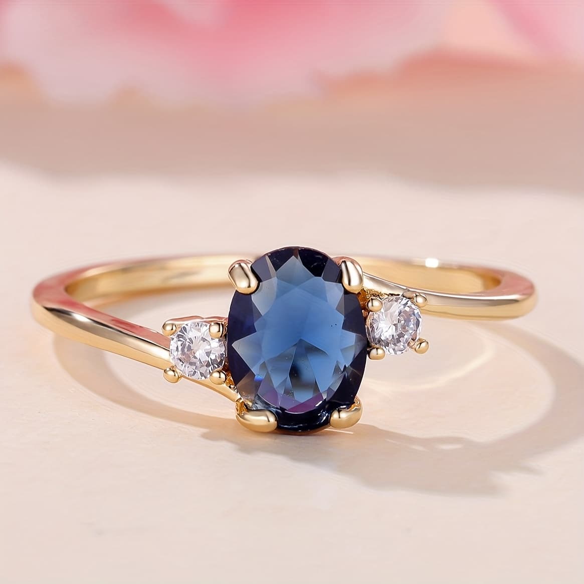 TEMU 1pc Luxurious Zirconia Women's Party Birthday Gift Engagement Wedding Ring