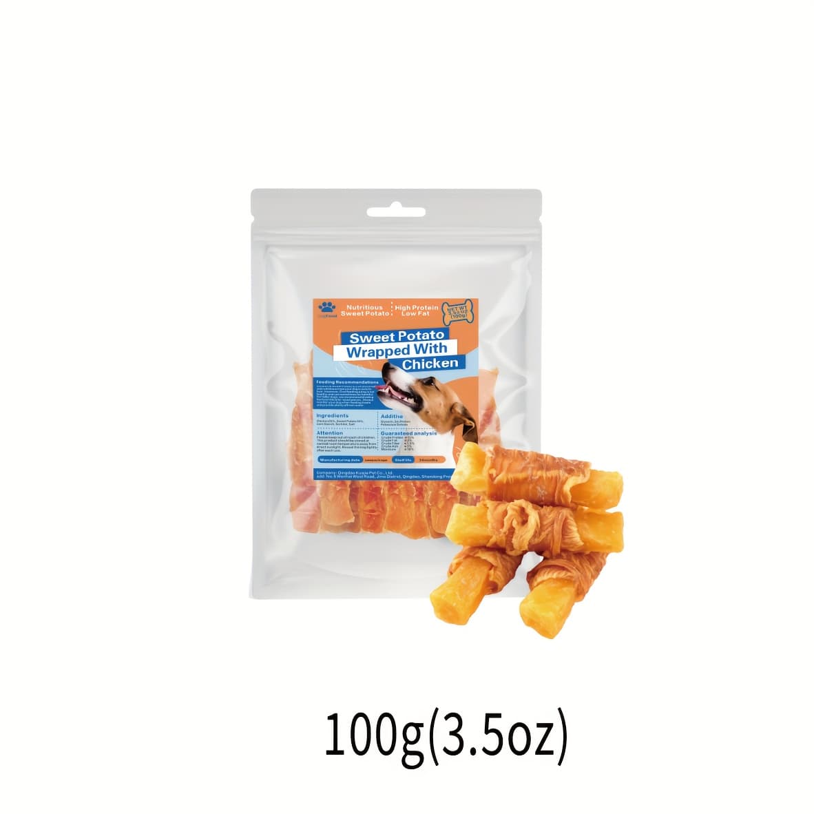 TEMU Dog Treats, Sweet Potato Chicken Wrapped Fries, Chicken Wrapped Sweet Potato, Gluten And , , Nutrition, Dog Food