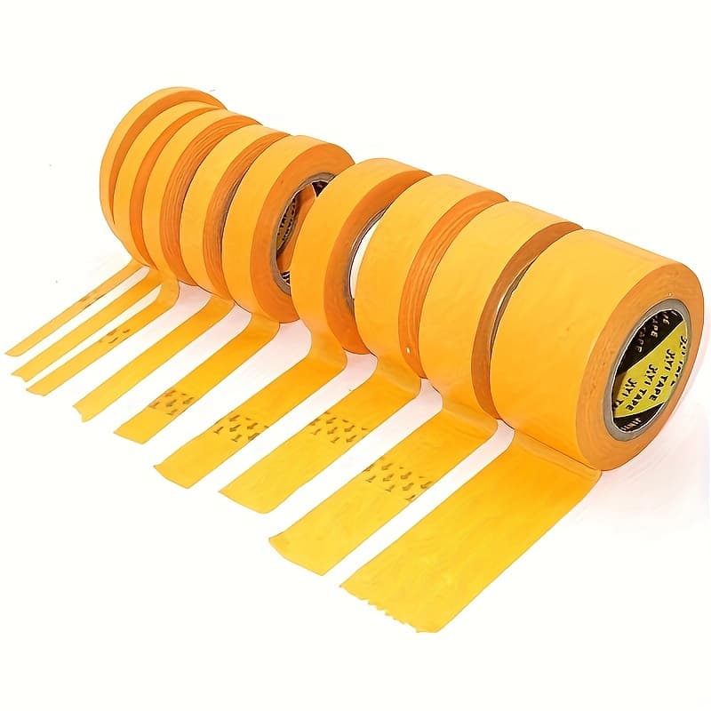 TEMU 9 Rolls Of High- Tape, Featuring Fine Precision, Easy To Peel Without Residue, Suitable For Crafts, Nail Art, Model Making, And Decoration - Durable And Heat-resistant.