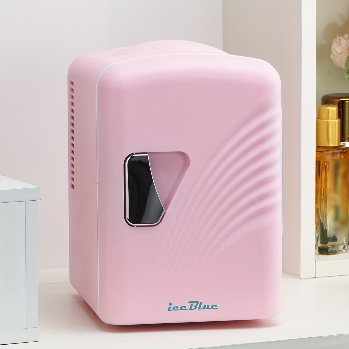 TEMU Mini Refrigerator, 4l/6 Cans Bedroom Mini Refrigerator, 110v Ac/12v Thermoelectric Hot And Cold Beverage Office Dormitory Car
