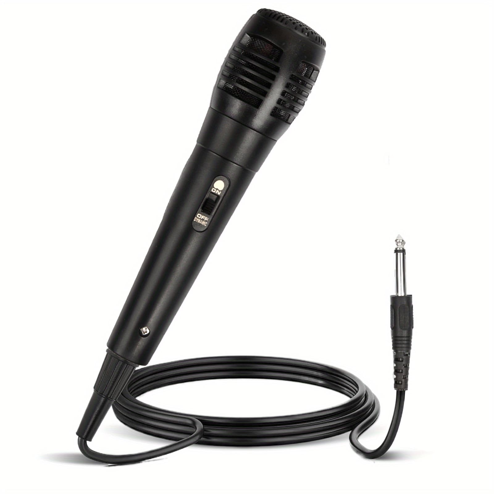 TEMU Handheld Wired Microphone For Karaoke, (black) - 3.5mm Wired Universal Vocal Microphone, Switch, For Speakers, Karaoke