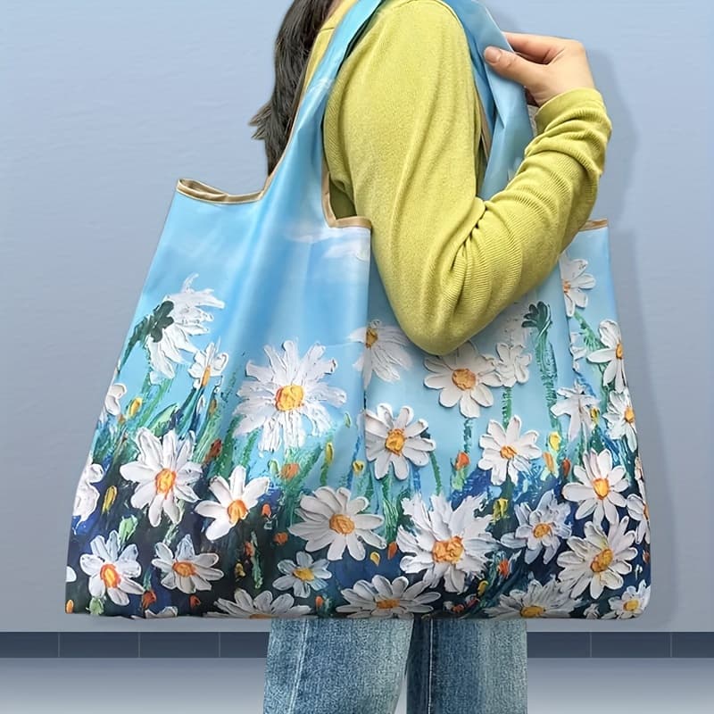 TEMU Small Fresh Positioning Printing Fitness Tote Bag, Large Shopping Bags, Bags, Storage Bags