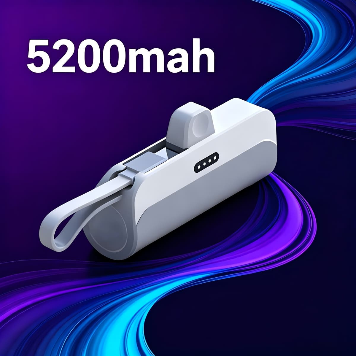 TEMU 2-in-1 Power Bank With Phone Stand, 5000mah Ultra Compact Portable Charger With Fast Charge For Iphone , Mini Travel Essential