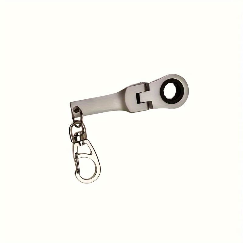 TEMU A Keychain With A 10mm Ratcheting Wrench Featuring A Matte Surface