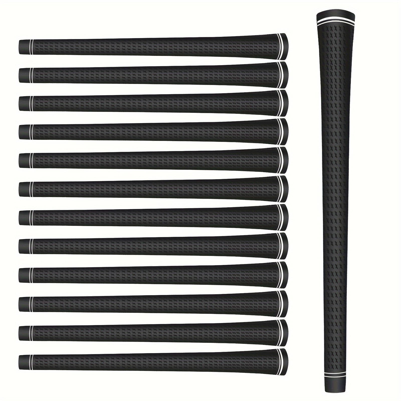 TEMU Huaen Premium Rubber Golf Grips Set Of 13 | High Traction And Responsive Rubber Grips For Golf Clubs | From 13 Grips With 13 Or 13 Grips With Complete Kits