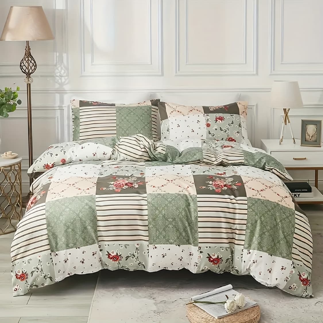 TEMU 2/3pcs Spring And Summer Comforter Cover Set For Twin/queen/king, Soft And Lightweight Flower Bedding, Cozy Duvet Cover For Bedroom (1 Duvet Cover + 1/2 Pillowcases)