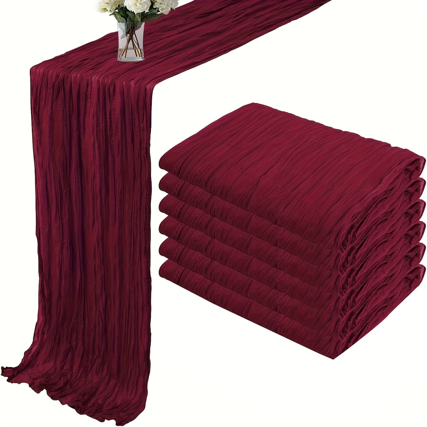 TEMU 6-pack Cheesecloth Table Runner, 40x270cm