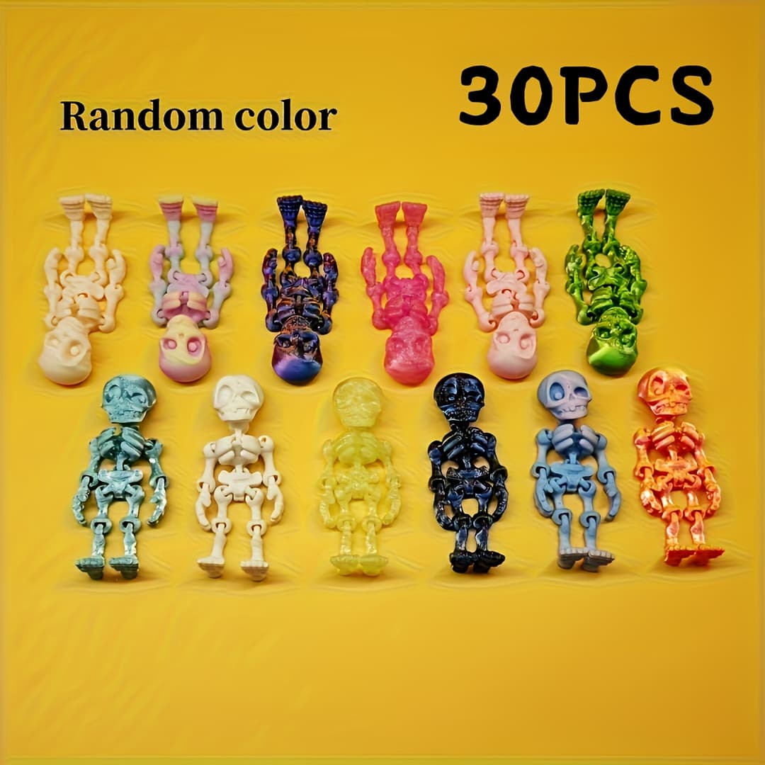 TEMU 30pcs Random Color 3d Printed Mannequin Statue - Colorful Ornament - Ideal Halloween Gift, Ornament