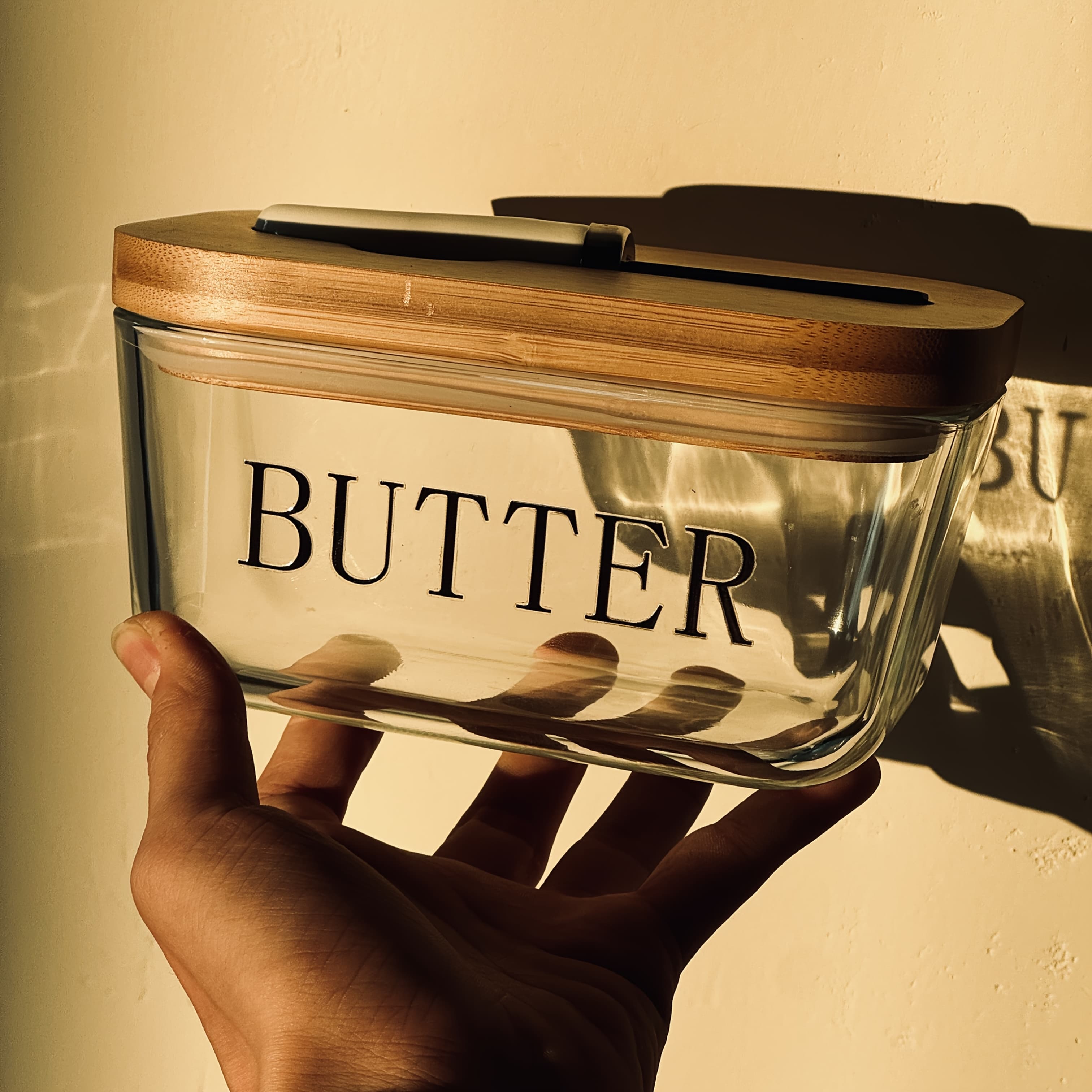 TEMU Glass Butter Dish With Airtight Lid That - For Countertop And Refrigerator Door Shelf - Butter Tray With Lid Fridge - Butter Holder For Counter - Covered Butter Dishes With Lid