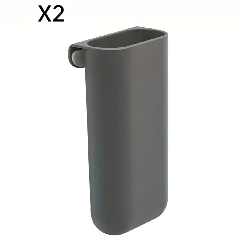 TEMU 2pcs Desk Pen Holders, Clip-on Pencil Storage Containers, Adhesive Office Supplies Accessory, Pp Plastic Desk Organizer Set With Strong Adhesive And Rounded Edges