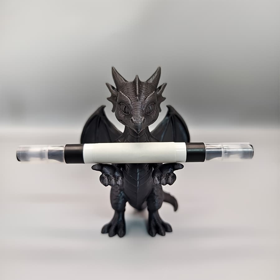 TEMU 3d Printing Dragon Statue Ornament Pen Holder Desktop Storage, Suitable For Office Study Use, Creative Desktop Additions, Perfect Element Fans
