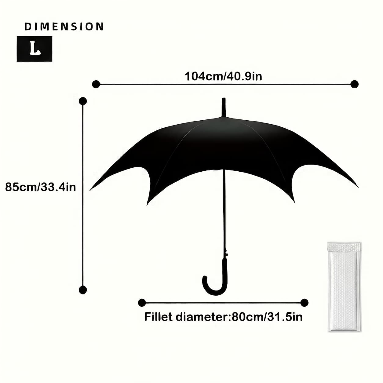 TEMU Christmas Gothic Punk Batwing Umbrella | Automatic Opening And Closing Long Handle Umbrella, Large Umbrella | Batpunk | Dark Aesthetics, Great Gift For Halloween Or Christmas, Golf Umbrella