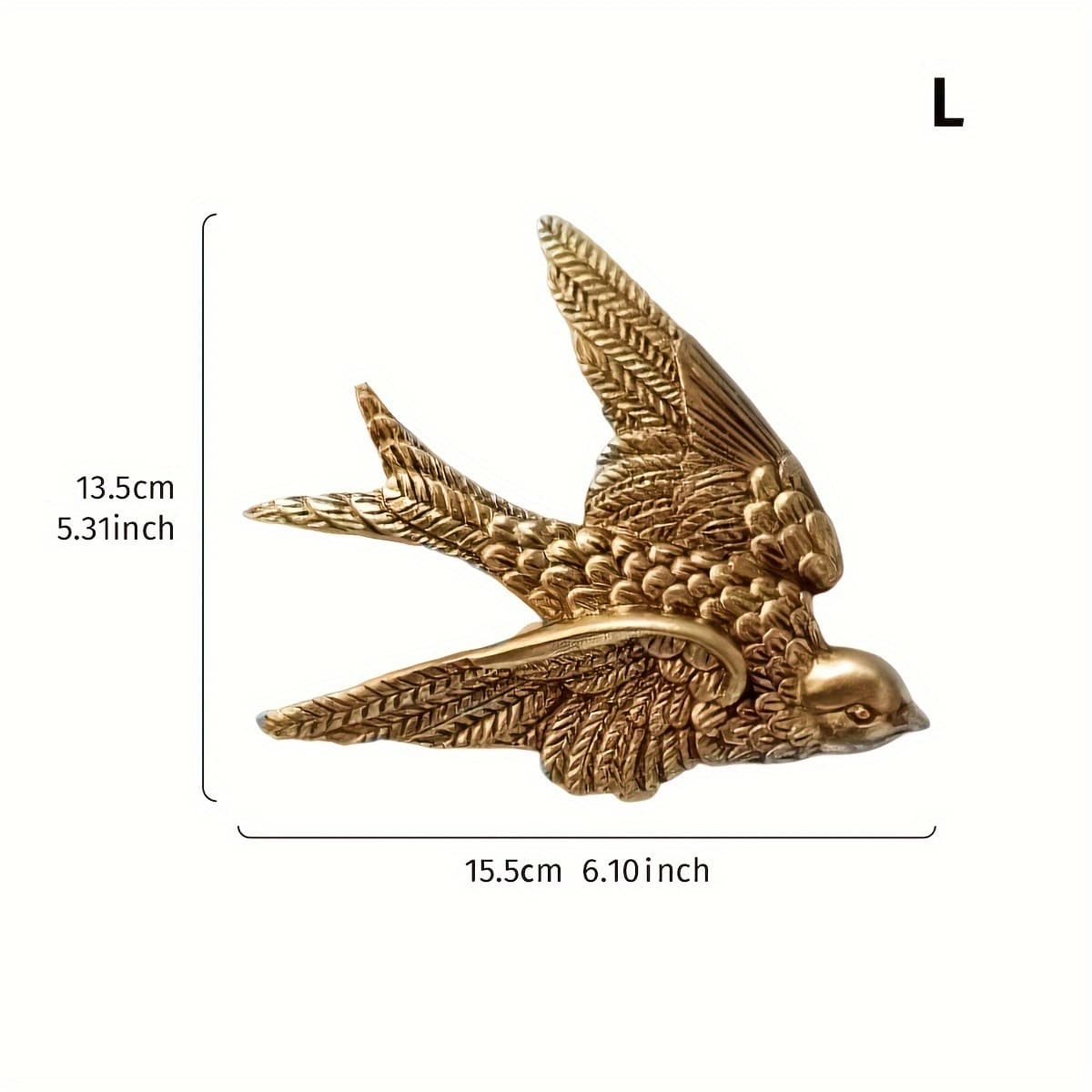 TEMU 1pc Wall Art - Elegant Resin Bird Decor With Intricate Feather Details, Living Room Or Office Background, Indoor Home Decoration, Office Decoration | Art | Detailed , Bird Decor