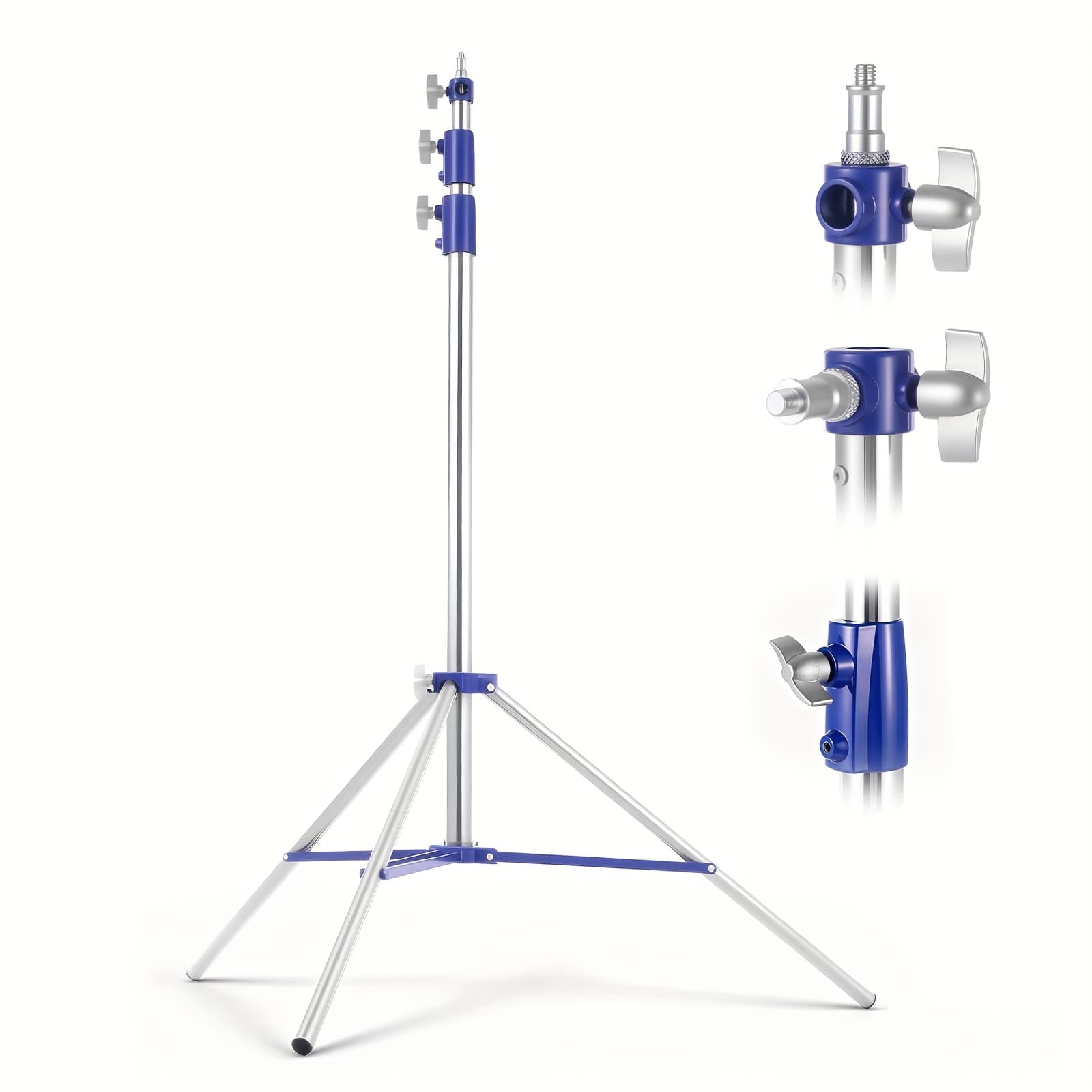 TEMU Stainless Steel Heavy Duty Photography Tripod Light Stand, 10.5 Feet/3.2m Studio Lighting Tripod For Speedlight, Strobe Light, Softbox, Umbrella