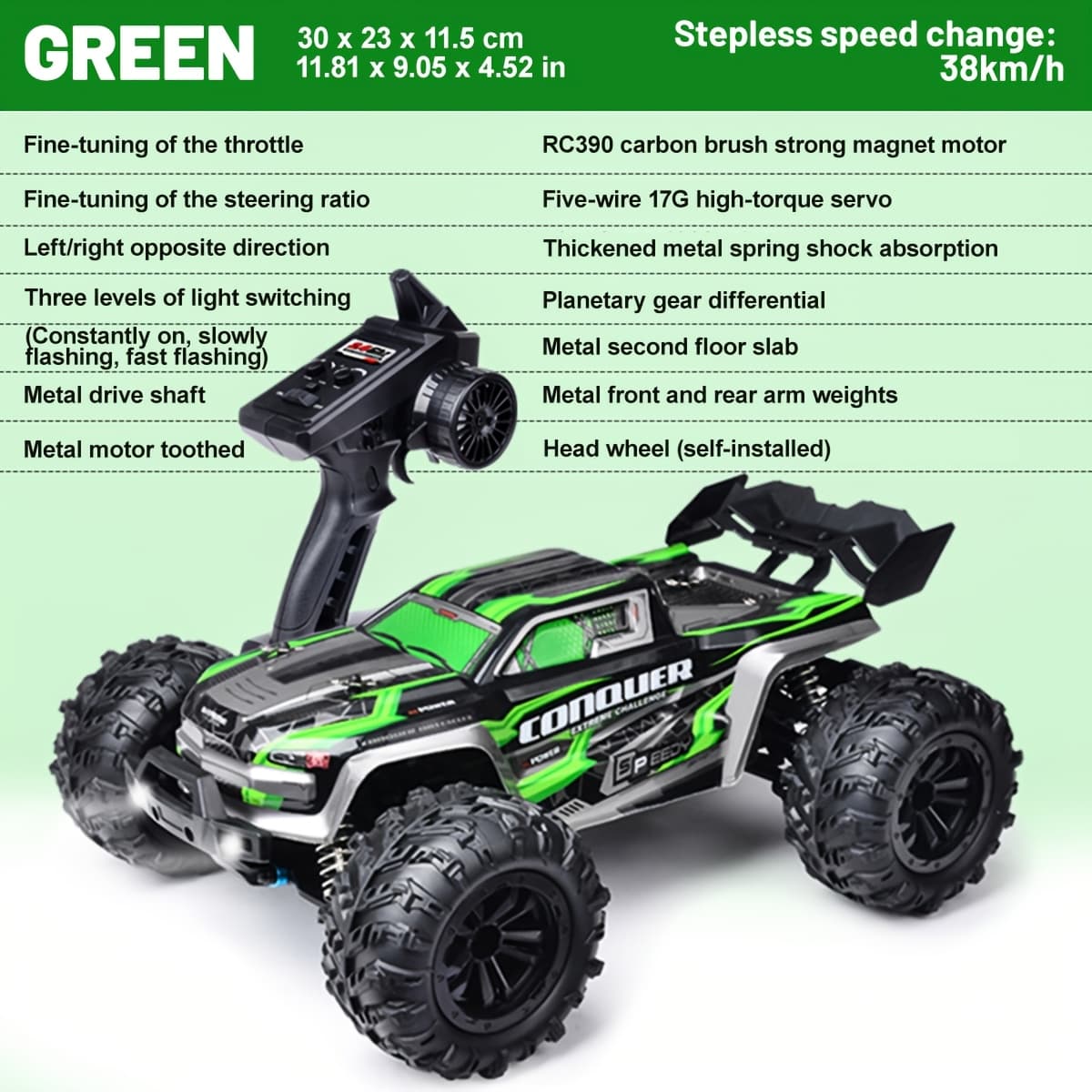 TEMU Brushless Off-road Vehicle, 70km/ H, Carbon Brush Motor 40km/ H, 1:16 Off-road Vehicle, Suitable As A Christmas Birthday Gift