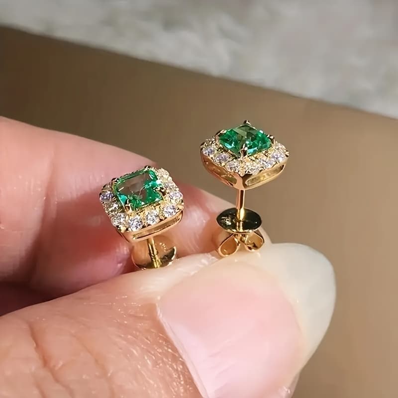 TEMU A Pair Of Stylish Clip-on Earrings Suitable For Men And Women, Featuring Bright , Perfect For Daily Wear