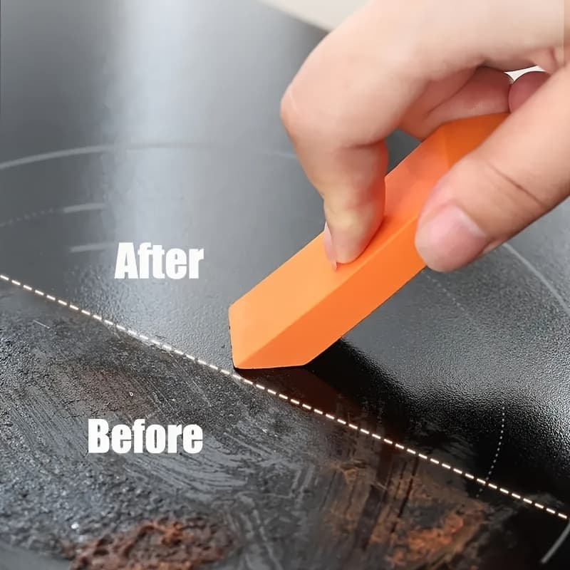 TEMU 1pc, Cleaning Eraser Block For Removing Stains And Rust, Suitable For Bathroom, Glassware, Kitchen Utensils, Cars, And Furniture Magic Rubber Scrubber, Non-electric Manual Deep Cleaning Brush