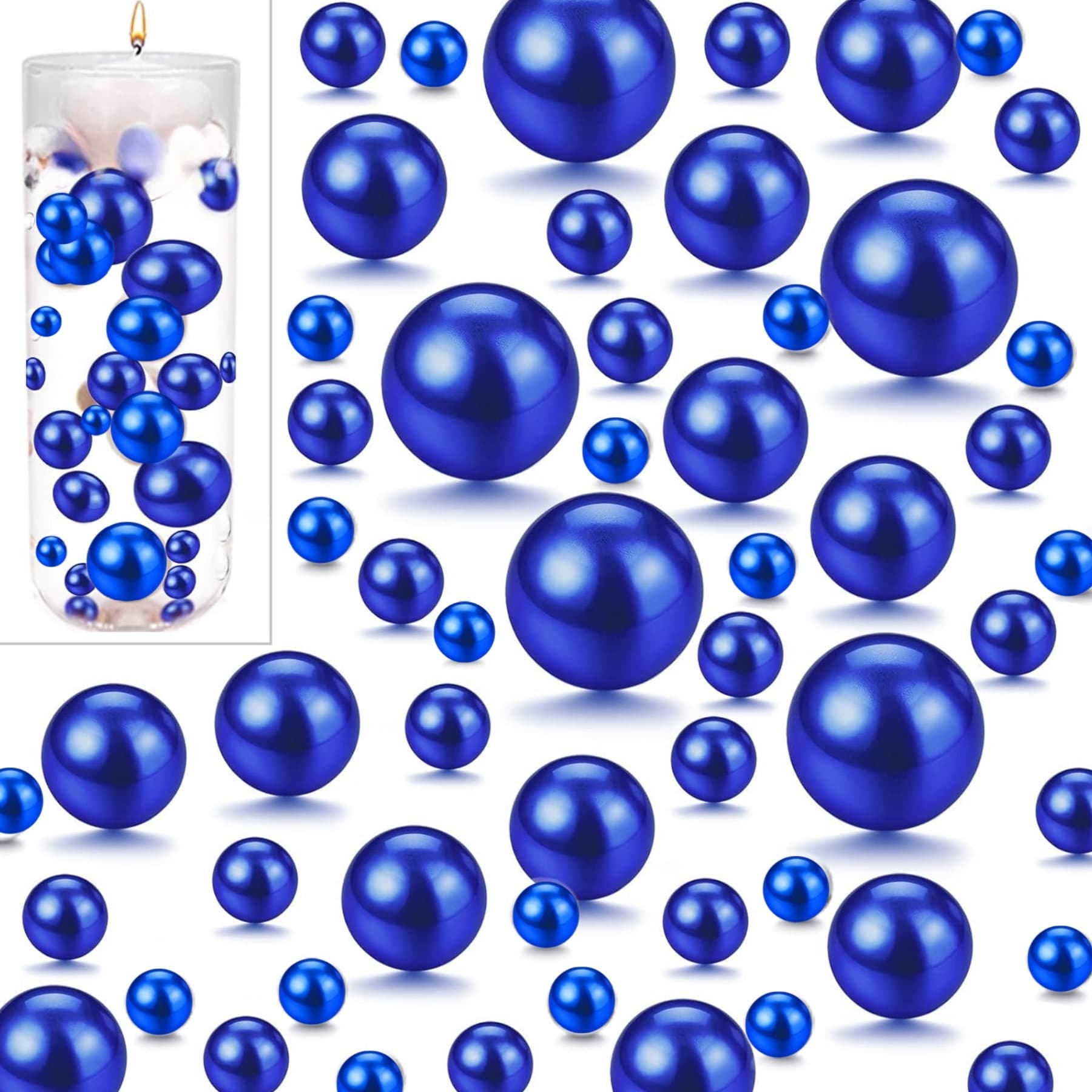 TEMU 1060pcs Pearls For Centerpieces Vases, Floating Beads No Hole , Vase Filler For Home Decor, For Centerpiece Home Table Party Decor Wedding, Father's Day Thanksgiving Day