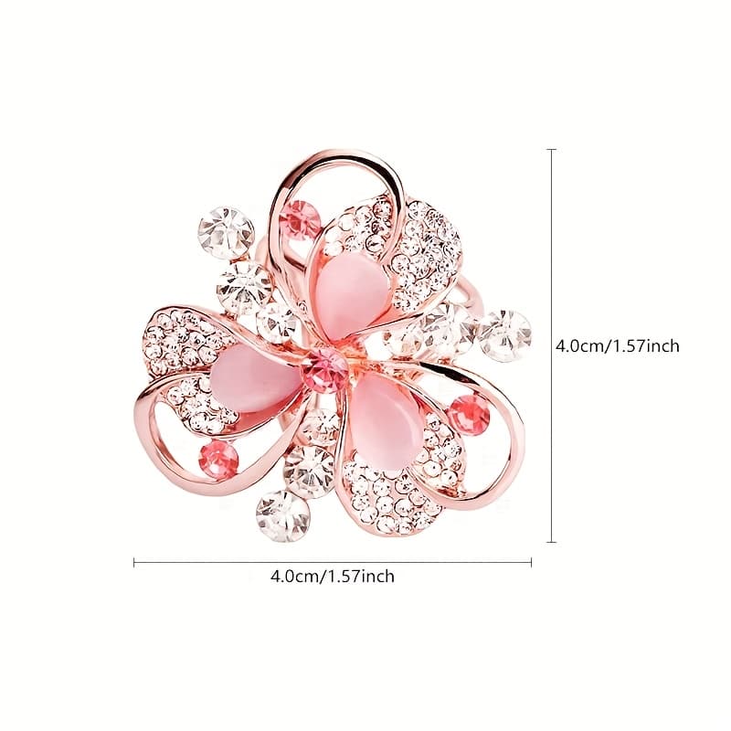 TEMU Floral Scarf Fashion Exquisite Multi-functional Matching Scarf Easy All-match Brooch Belt Daily Party Shawl Scarf Accessory
