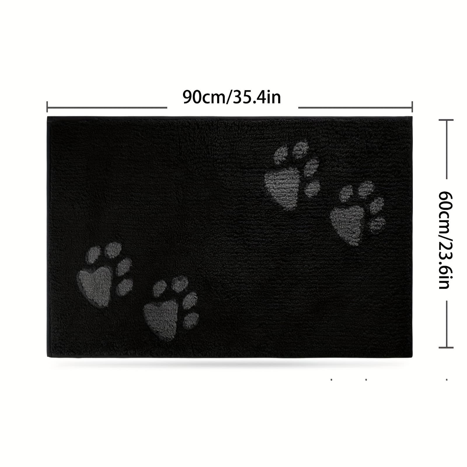 TEMU Dirt Trap Dog Paw Print Door Mat 23.6x35.4in Machine Wash Microfiber Entry Carpet, Shoe Scraper, Dog Door Mat, Floor Mat, Suitable For Muddy Wet Shoes And Paws