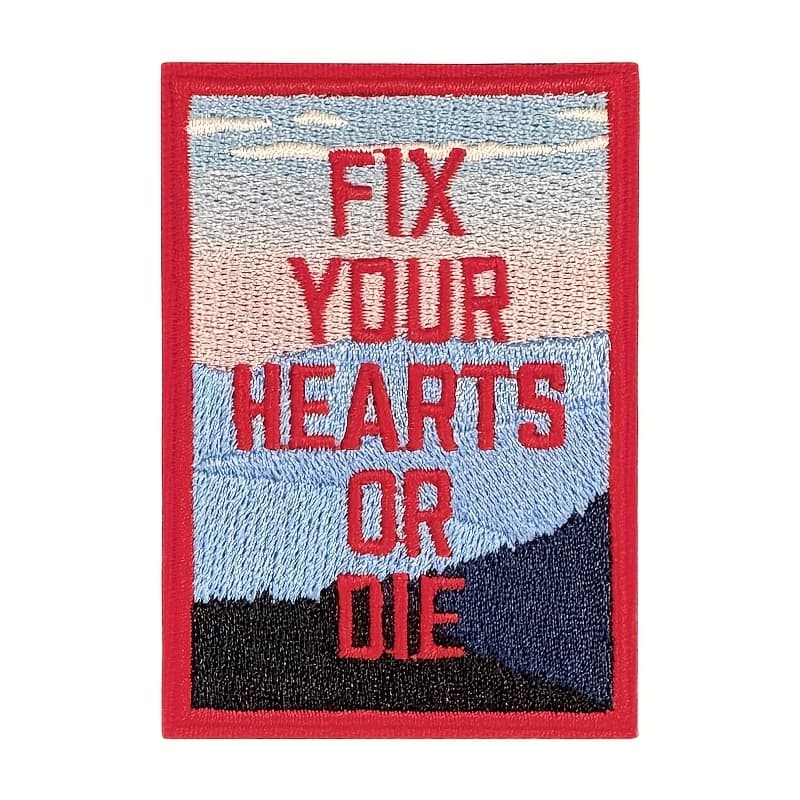 TEMU 1pc Your Heart Embroidery Patch Applique, Nature Patch, Mountain Patch, Iron On/sew On, Great For Decorating Your Jackets, Hats, Bags, Etc, Holiday , Creative Gift
