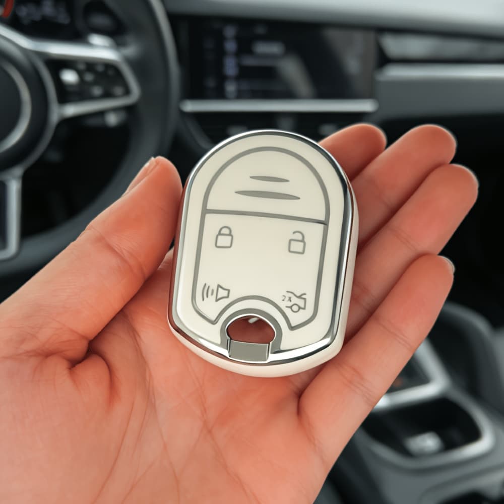 TEMU Tpu Car Key Case Cover For Ford Edge, For Explorer, For , For Expedition, For Mustang, For Escape, For , For Tribute - 4 Button Key Fob Cover