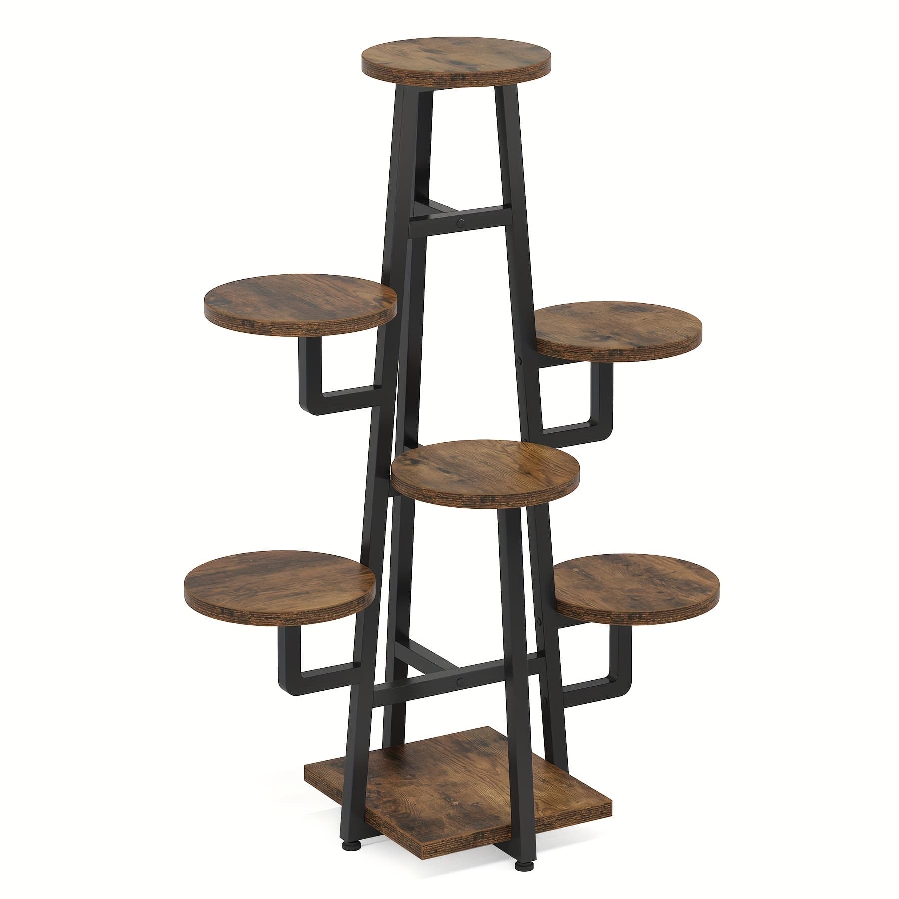 TEMU Little Tree 7 Tiers Plant Stand Indoor For Multiple Plants, Wooden Corner Plant Pots Holder Rack Flower Stand Tall Shelf Planter Organizer For Living Room, Balcony, Garden