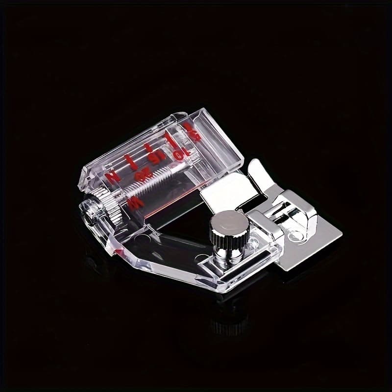 TEMU 1pc Hemming And Fabric Strip Presser Foot Multifunctional Adjustable Width Household Sewing Machine Additions