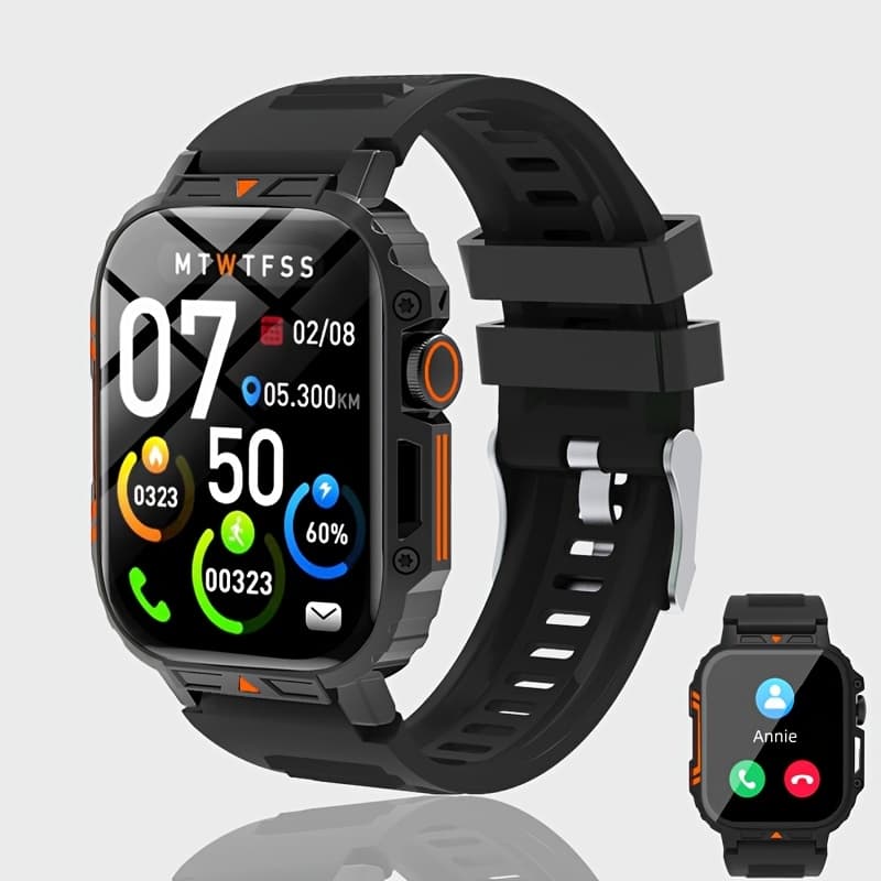 TEMU 2.01''sports Fitness Smartwatch With Full Touchscreen, Featuring Call And Message Functions, Pedometer, Multiple Exercise , Compatible With Iphone/ Devices, Suitable For Men/women, An Ideal Gift