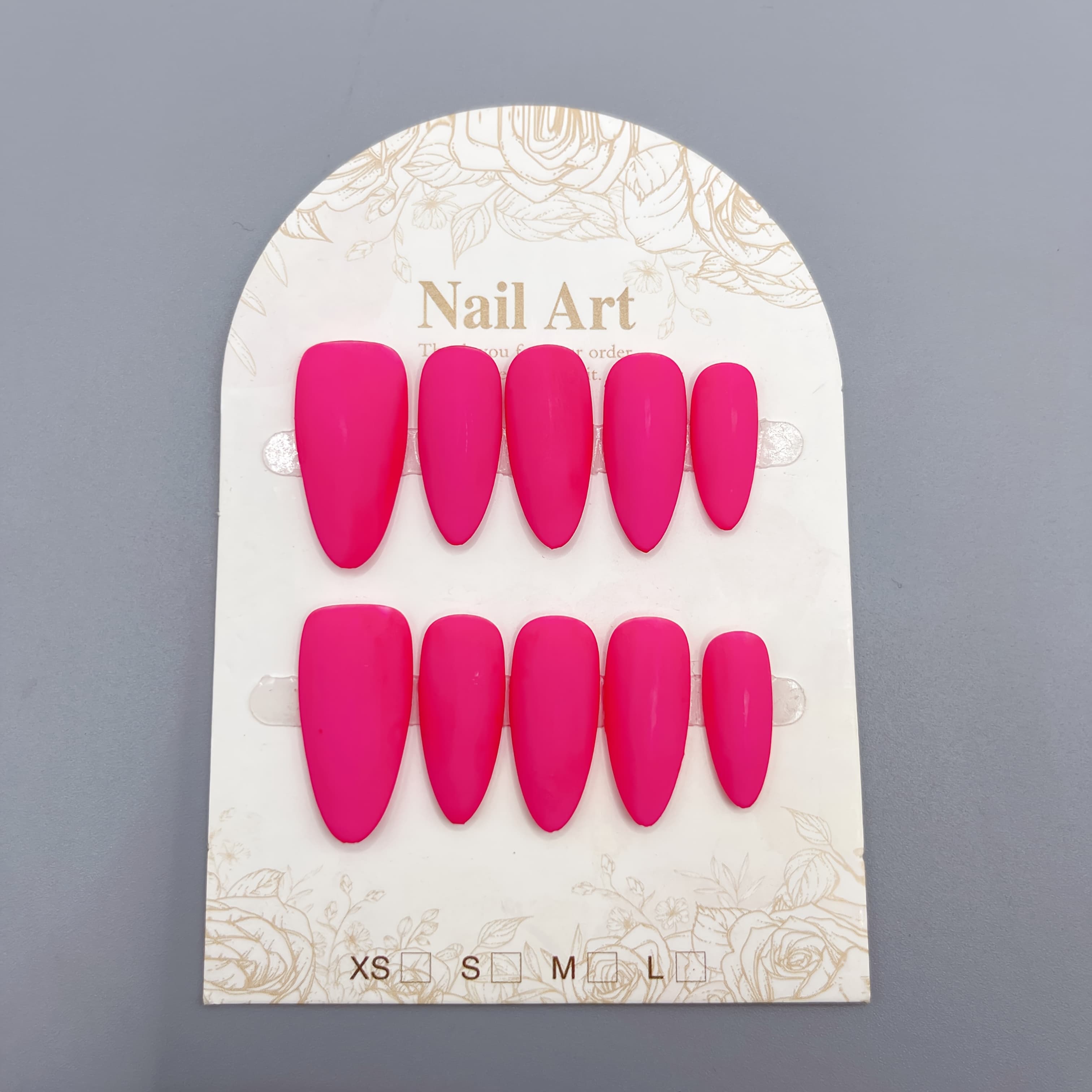 TEMU 10pcs Of Handmade, Fluorescent , Solid Color, Matte, Medium Oval, Fake Nails, Manicure, Wearing Armor.
