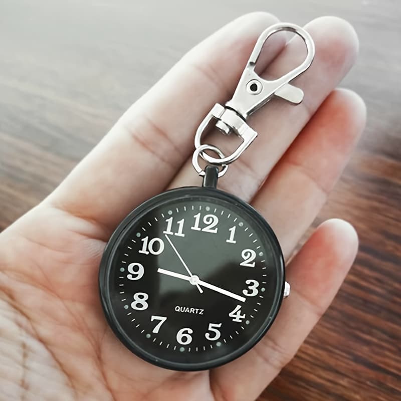 TEMU Minimalist Keychain Pocket Watch