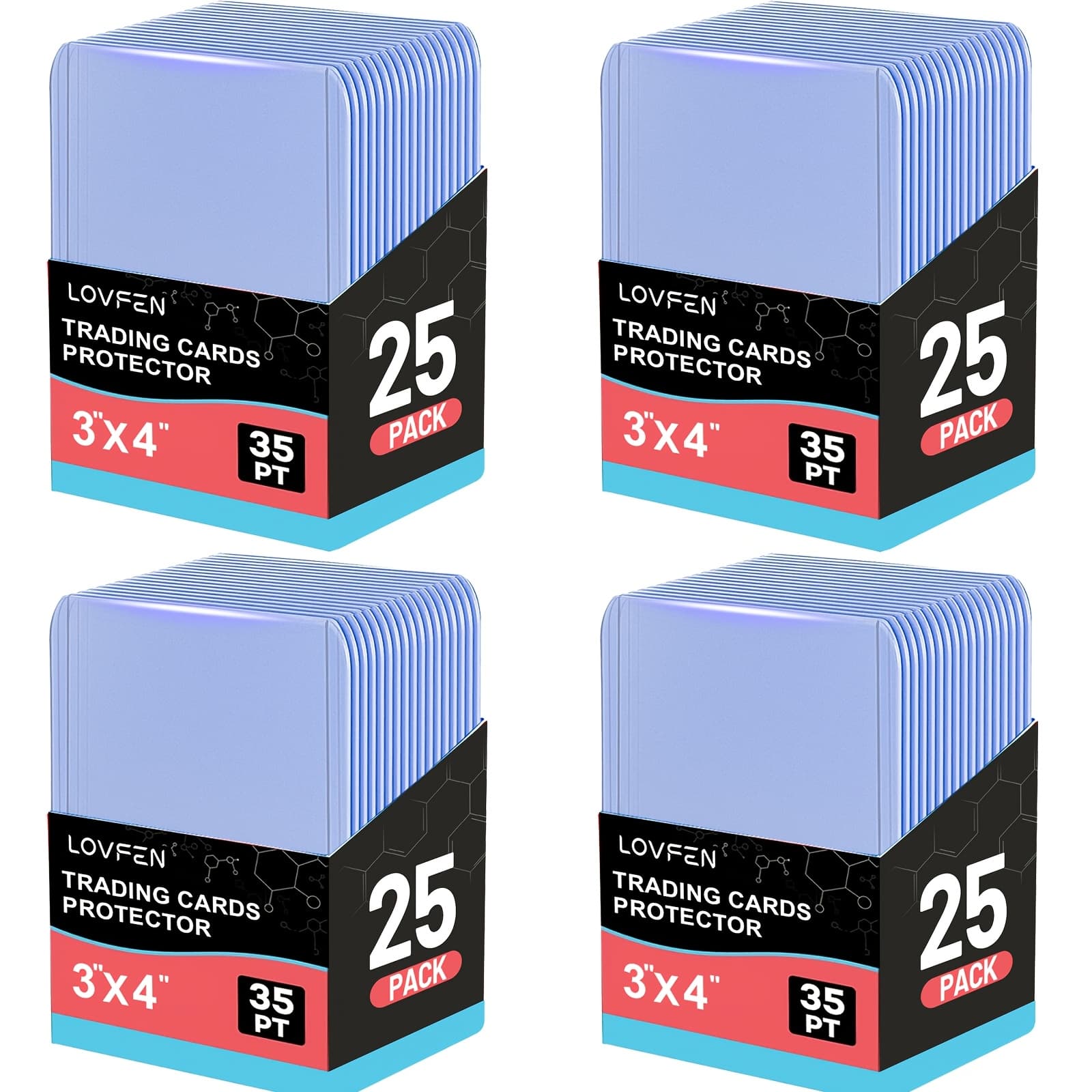 TEMU 100 Ct Lovfen Transparent 3"x4" Protective Cases | Suitable For Football Cards, Baseball Cards, Gaming Cards, Made Of High-refractive-index Polymer
