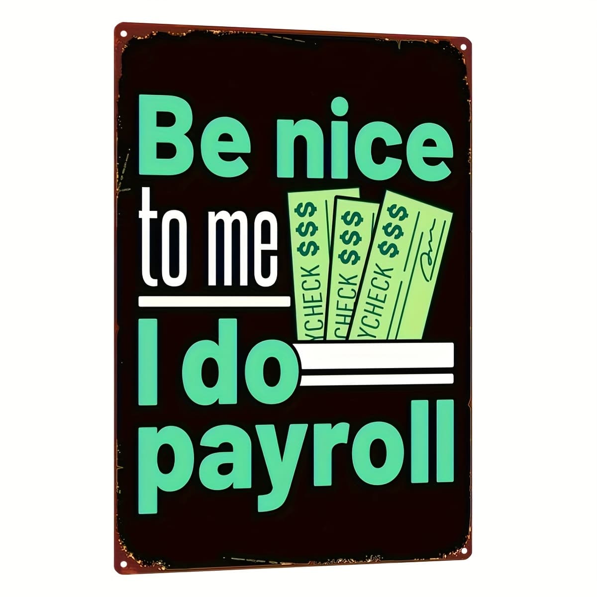 TEMU Funny 'be , I For Manage ' Retro Metal Sign - Perfect For Office, For Man Cave, Or Bar Decoration - Sturdy Iron Wall Art, Easy To Hang, 12x8 Inches, , Wall Art