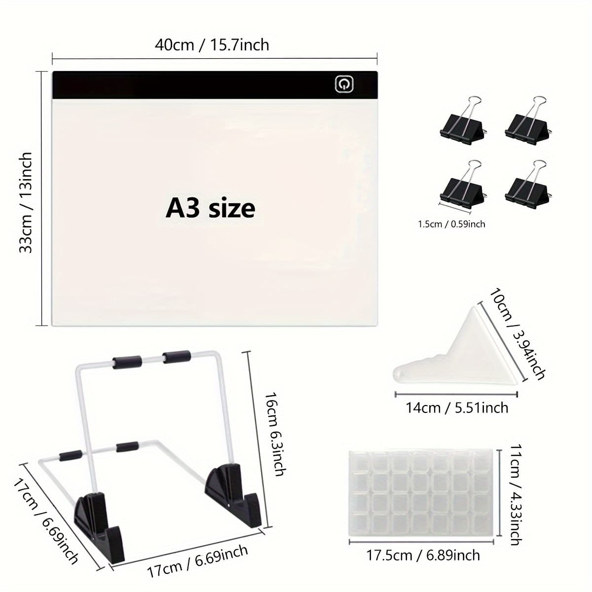 TEMU A5 A4 Tracing Light Pad - Dimmable Drawing Board For Diamond Painting With Eye Protection