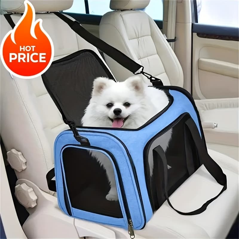 TEMU For Small Medium Puppies Up To 15 Lbs, Airline Approved, Soft Sided, Collapsible Travel