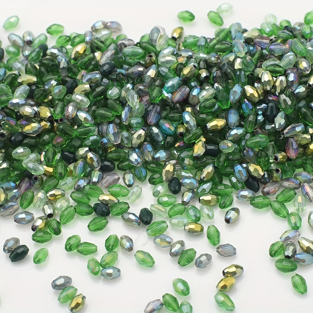 TEMU 200pcs 3*5mm Rice Beads Oval Cutout Medium Hole Colorful Accessories Glass Beads For Jewelry Making Diy Supplies Earrings Bracelets Necklace Charms