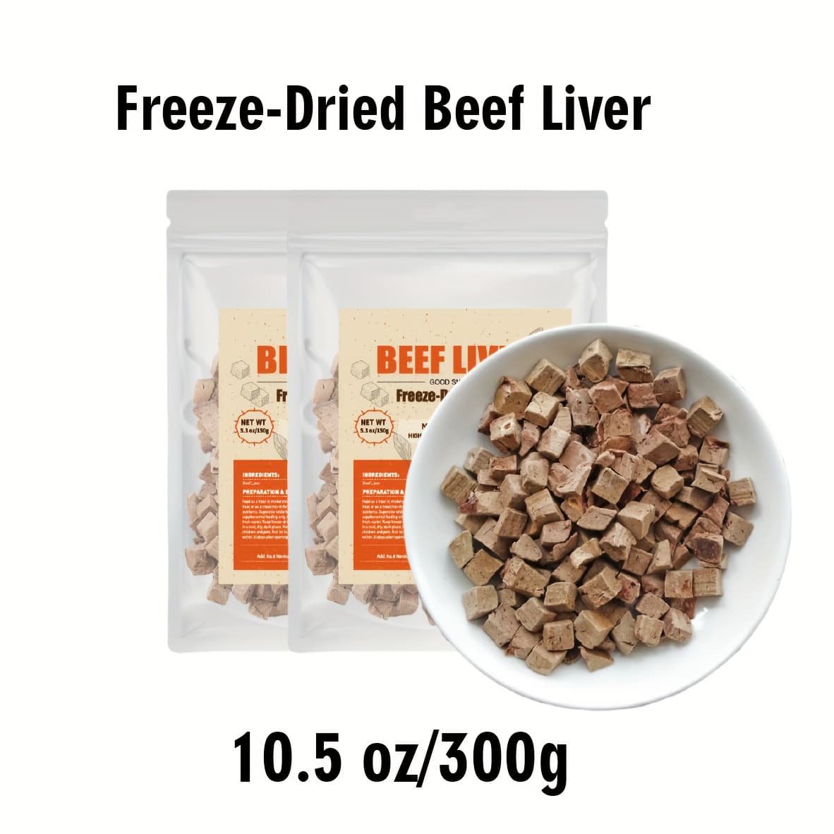 TEMU Freeze Dried Dog Treats, Beef Liver, Single , High , Grain-free, Gluten-free For Pet Lovers