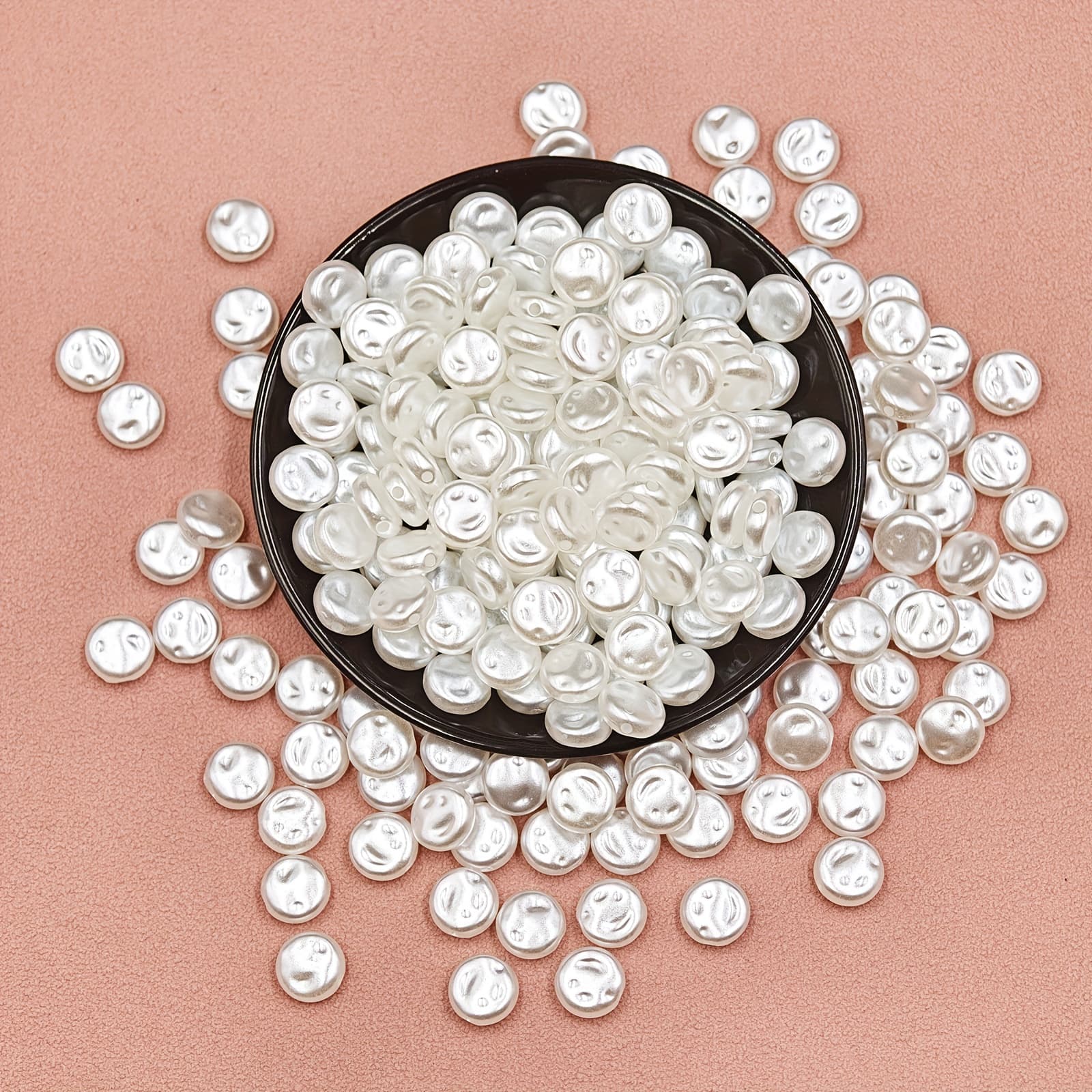 TEMU 150pcs Creative Baroque Round Flat Special-shaped Beads Diy Loose Beads - Suitable For Creative Making, Handmade Designs - Ideal For Fashion Diy Projects, , Beads & Bead Assortments