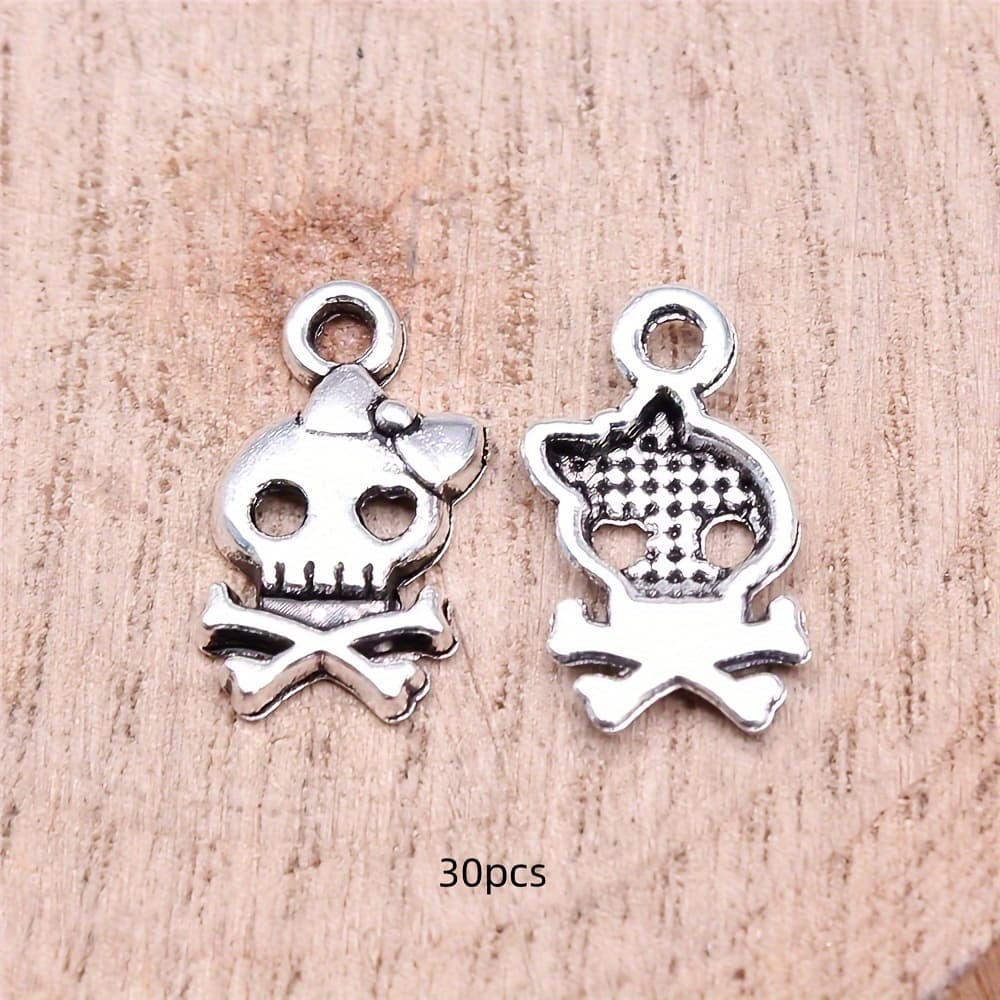 TEMU 30pcs Of Bowknot Pendants, Vintage Silvery Charm Pendants, Handmade Jewelry Additions, Measuring 16x9mm