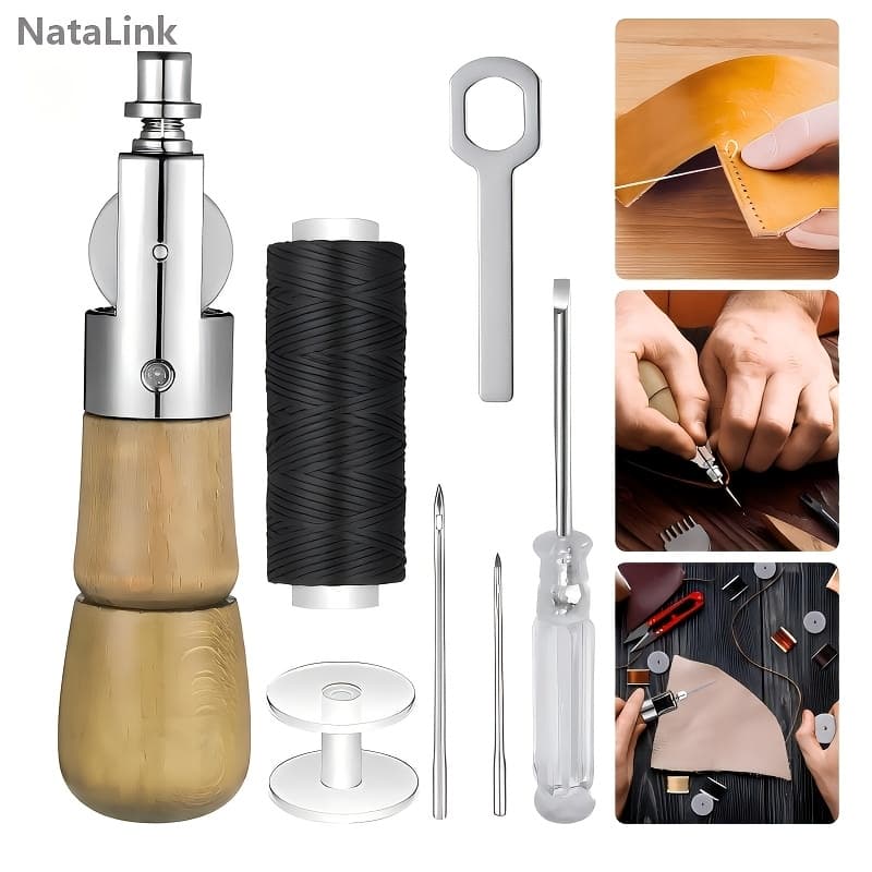 TEMU 6pcs Professional Sewing Kit - High-quality Handcraft, Furniture And Leather Repair Tools - Includes Needles, Easy-to- For Precise Stitching