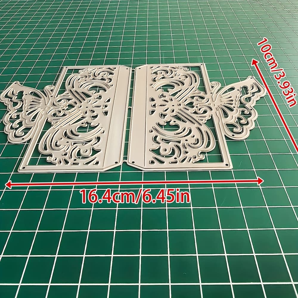 TEMU 1pc Edge Fold Metal Cutting Die, Diy Decoration Embossing Die Cut, Greeting Card Making Template, Suitable For Album Card Making, Handmade Card Tools.
