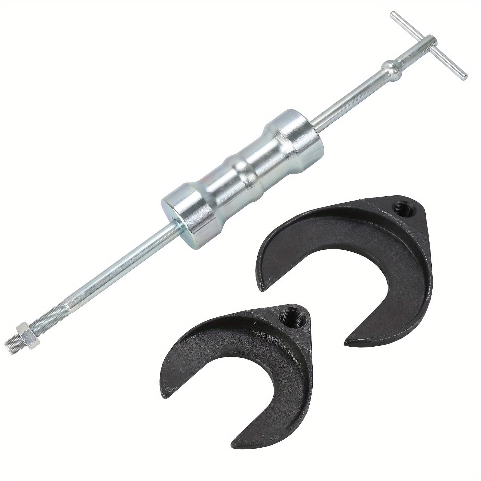 TEMU Inner Cv Axle Puller Set - Front Wheel Drive Bearing & Joint Removal Tools - Includes 5/8"-18 Slide Hammer, 63mm & 48mm Forks, Adapters For Cv Joints