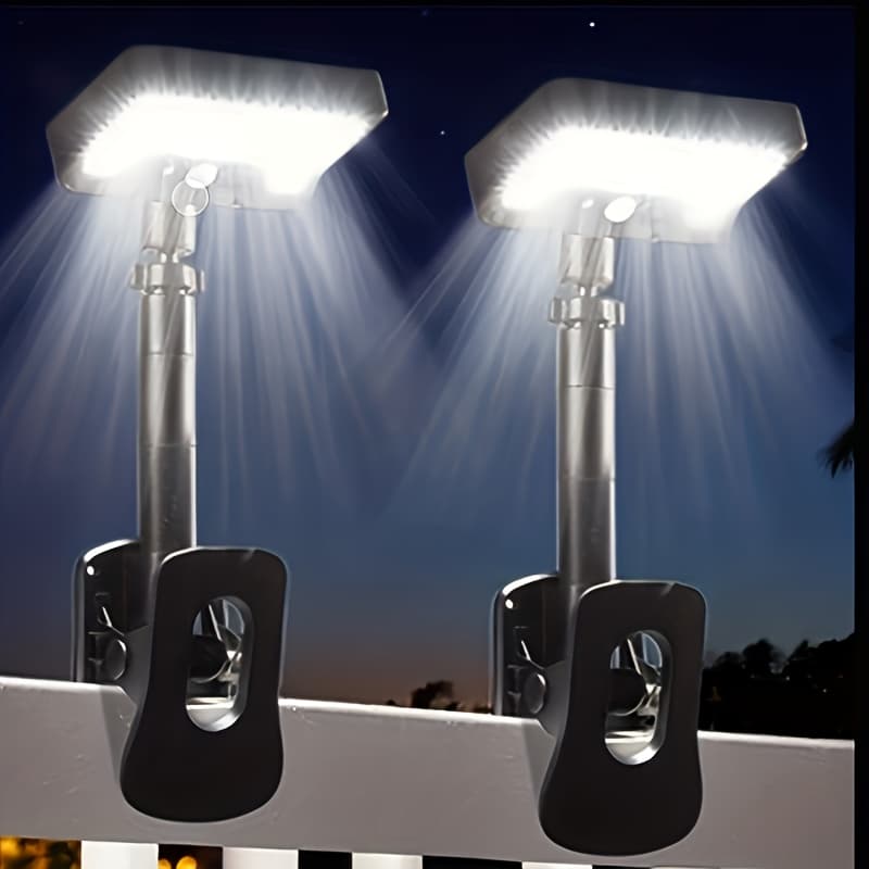 TEMU 2/1 Pack, Solar Outdoor Light With Motion Sensor- 92 Leds Solar Fence Light, 6000k, Ip65 Waterproof Solar Outdoor Light For Chain Fence, Deck, , Camping