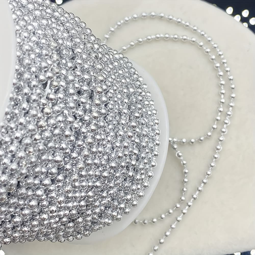 TEMU 1pc Long Decorative Bead Chain Fixed Bead Wedding Decoration Bridal Gown Clothing Trimming