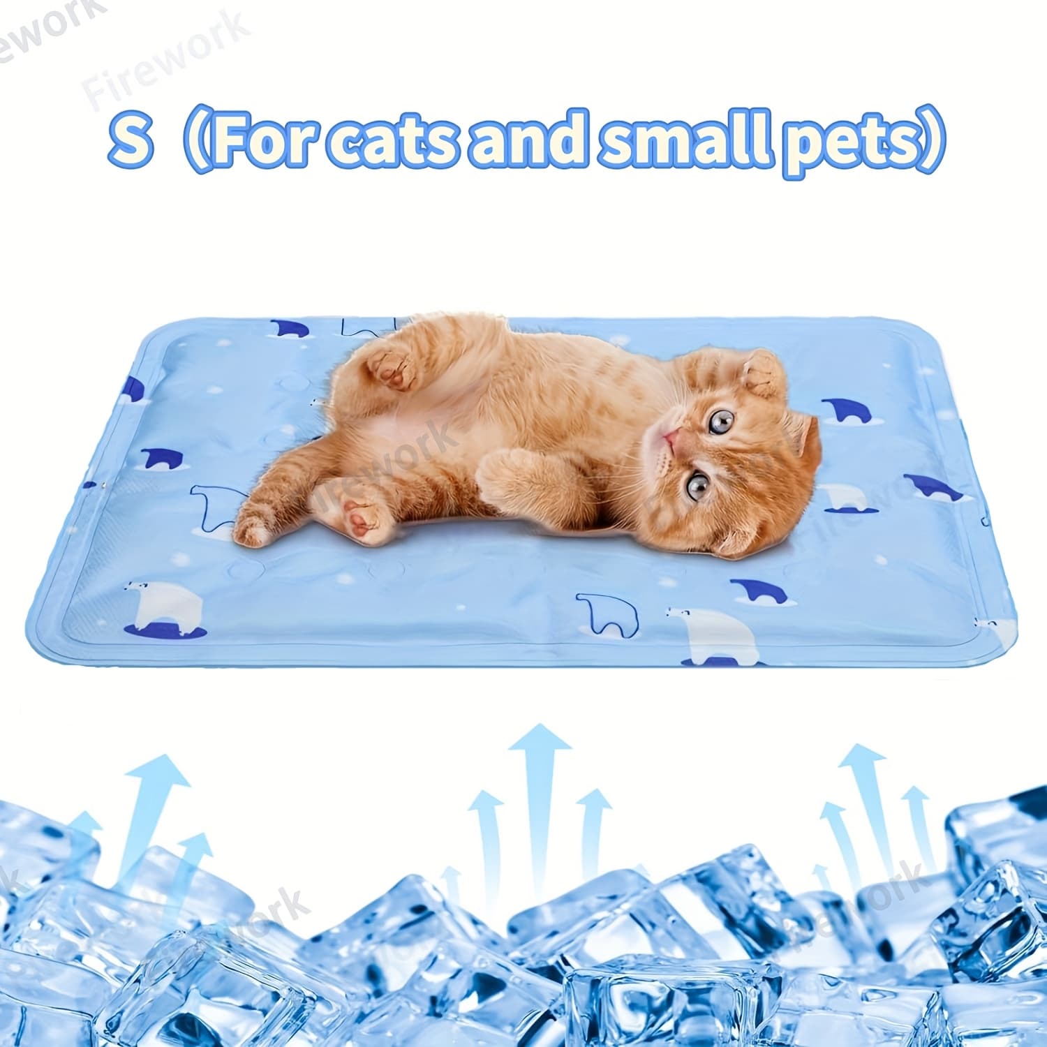 TEMU Upgraded Gel Cooling Mat For Dogs Cats, Water-filled Pad With To Keep Indoors And Outdoors, Durable Material, Cooling Mat | Mat | Cooling Pet Toys