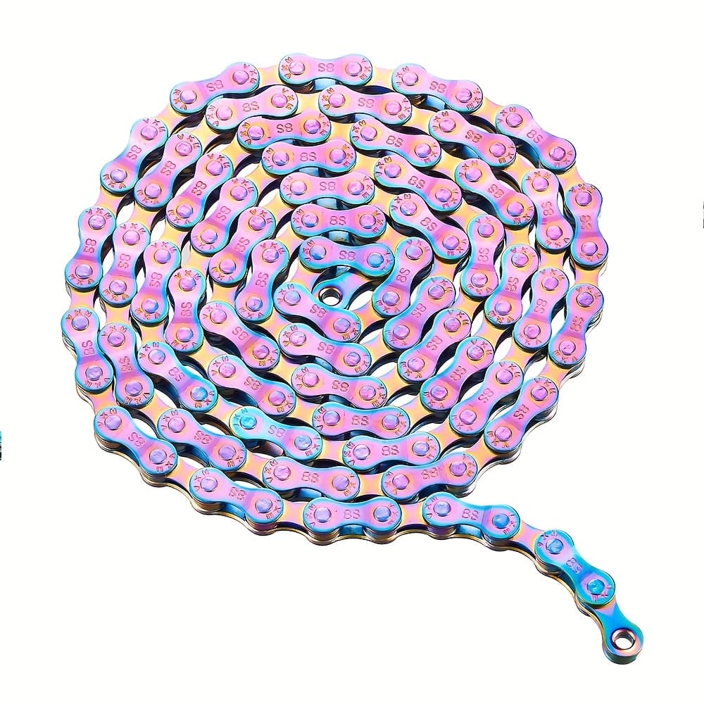 TEMU Vxm Mountain Bike Colorful Chain, Road Bike 8-speed 9-speed 10-speed 11- Chain, 24s 27s 30s 33s Fully Electroplated Rust-proof